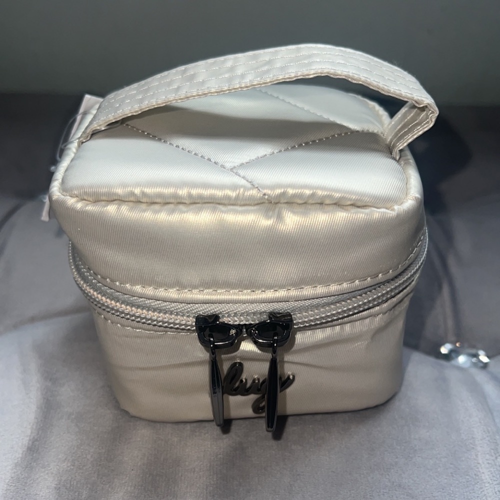 Lug Swizzle Mini Jewelry Case Metallic Champagne